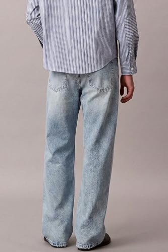 Men's Baggy Jeans Wide Leg Loose Fit Denim Pants Casual All Season Everyday Trousers Old Money Quiet Luxury Relaxed Fit (28, A#Light Blue)