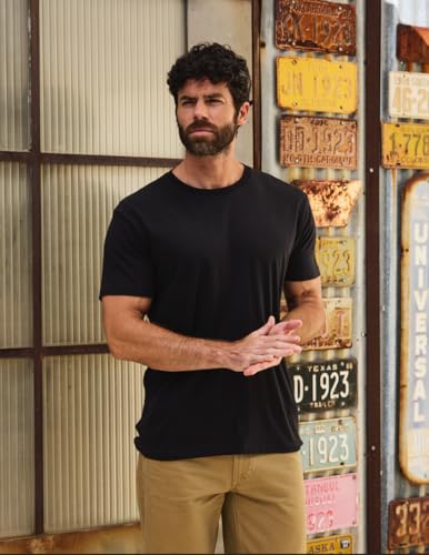 Fresh Clean Threads Men's T-Shirts 4-Pack Short Sleeve Crew Neck Premium Tees - Fitted Style, Soft Cotton-Poly Fabric, Tag-Free Comfort