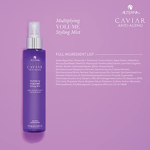 Alterna Haircare CAVIAR Anti-Aging Multiplying Volume Styling Mist, 5 Fl Oz | For Fine, Thin Hair | Light Hold | Create Instant Volume and Thickness | Sulfate Free