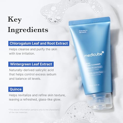medicube Facial Cleanser Zero Foam Cleanser for Pore & Excess Oil Care