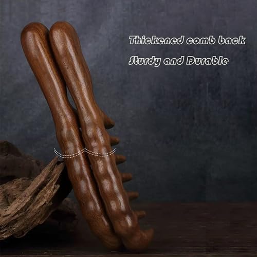 Thicken Wooden Wide Tooth Comb for Curly Hair,Large No-static Handmade 100% Natural Sandalwood Hair Comb for Head Scalp Massage,Detangling Comb for Women Holiday Gift (Sandalwood)