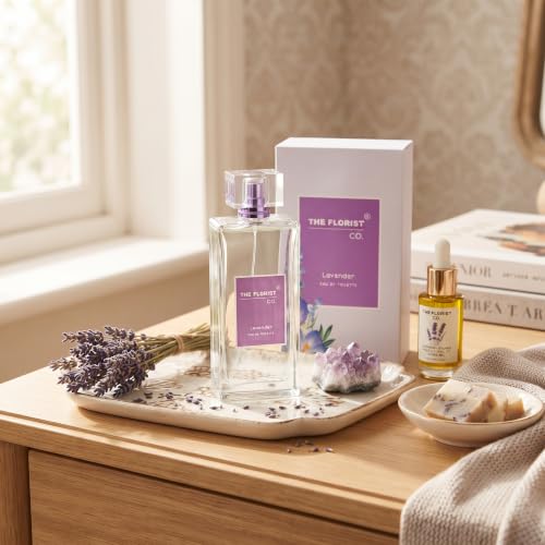 JASS The Florist Co. | Lavender Eau de Toilette | 3.4oz | Long-Lasting Floral Perfume for Women | Calming Fresh Scent | Elegant Gift