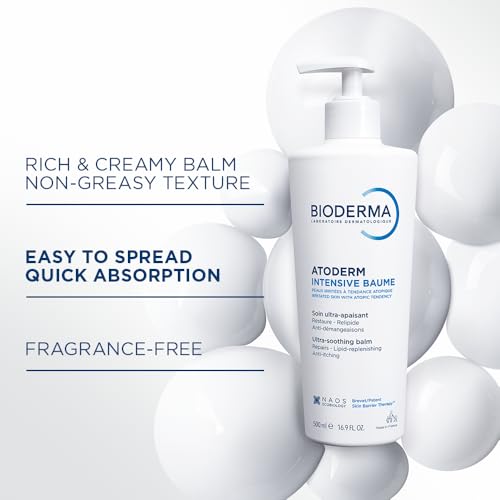 Bioderma Atoderm Intensive Balm Ultra-Nourishing Body Cream for Dry Skin, 16.9 Fl Oz