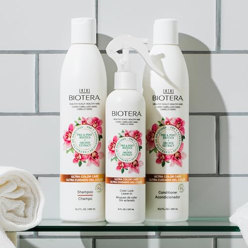 Biotera Ultra Color Care Leave-In Conditioner for Color-Treated Hair - Protects & Extends Vibrancy, Hydrates & Detangles, Enhances Shine & Softness, Sulfate-Free, Vegan, 8 Fl Oz