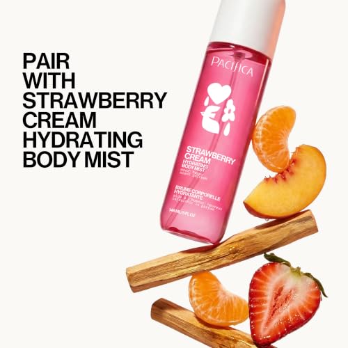 Pacifica Strawberry Cream Perfume for Women – Fruity Floral Eau de Parfum Spray with Strawberry, Vanilla, Jasmine & Sandalwood Notes, Long Lasting, Clean Beauty, 1 fl oz