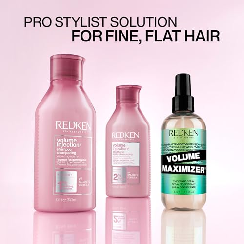 Redken Volume Injection Shampoo | For Fine Hair | Adding lift & Body | Paraben Free | 33.8 fl. Oz (Pack of 1)