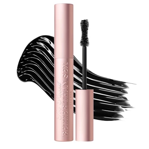 Too Faced Better Than Sex Volumizing and Lengthening Mascara | Vegan Formula, Dramatic Volume and Length | Cruelty-Free Eye Makeup + Hourglass Brush for False Lash Effect, Black, 0.27 Fl Oz