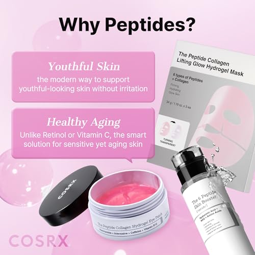 COSRX Pink Peptides Collagen Hydrogel Eye Patch for Puffy Eyes (60)