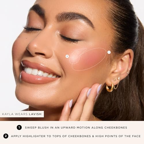 tarte stay golden Amazonian clay cheek blush & highlight 5pc set – Mineral Pigment Sheer Buildable Blush With Vitamin E for Lightweight Longwear, Vegan & Cruelty-Free, travel size