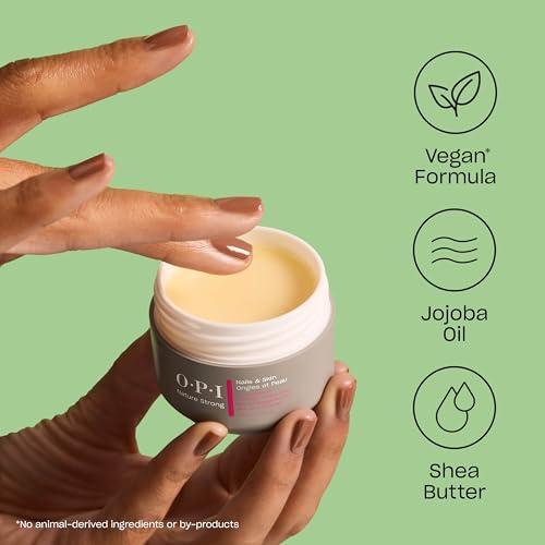 OPI Nature Strong Nails & Skin - To the Rescue Overnight Cuticle Balm | Treatment Locks in Moisture for Dry Cuticles, Nails, and Skin | Enriched with Oils & Shea Butter | 0.7 Fl Oz | 20 mL