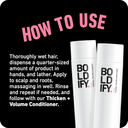 Boldify Thickening Shampoo, Volumizing Shampoo for Fine Hair, Oil Control