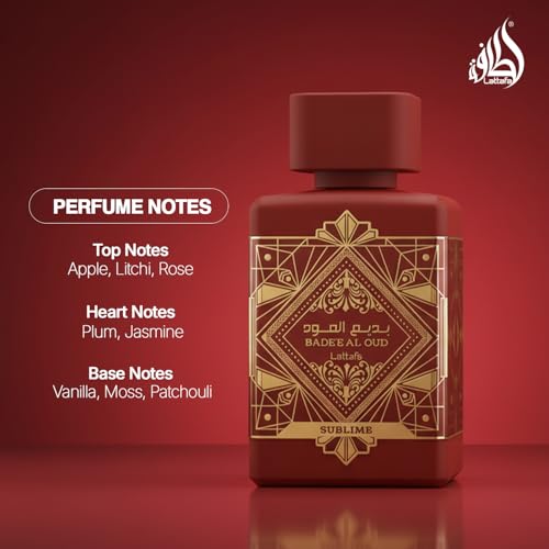 Lattafa Bade'e Al Oud Sublime - Tropical, Fruity, Fresh, Vanilla - Eau de Parfum Long-Lasting Fragrance for Unisex, 3.40 Ounce / 100 ml