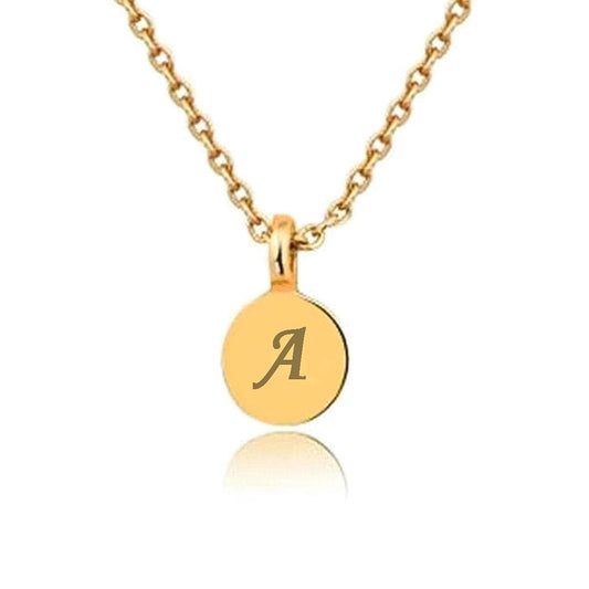 14K Solid Custom Engrave Disc Necklace, Personalized Dainty Solid Gold Charm Pendant, Real Gold 2 Side Engravable Multi Disc Pendant, Disc Charm Necklace Gift for Women Girls Mothers Kids