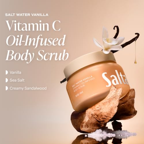 Saltair Vitamin C Oil-Infused Body Scrub | Salt Water Vanilla, 18.5 oz