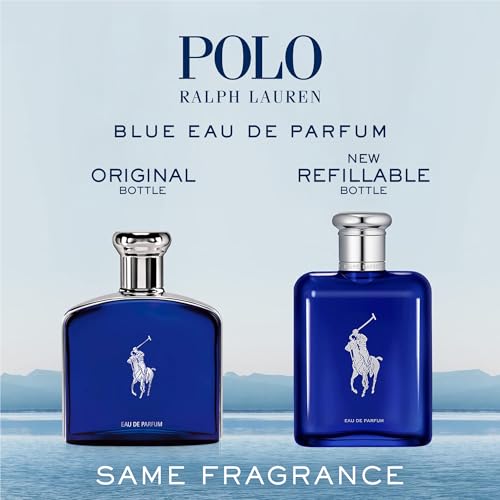Ralph Lauren Polo Blue Eau de Parfum Aquatic Woody Mens Cologne - 4.2 Fl Oz