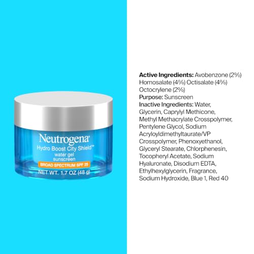 Neutrogena Hydro Boost City Shield Water Gel Face Moisturizer SPF 25 1.7 oz