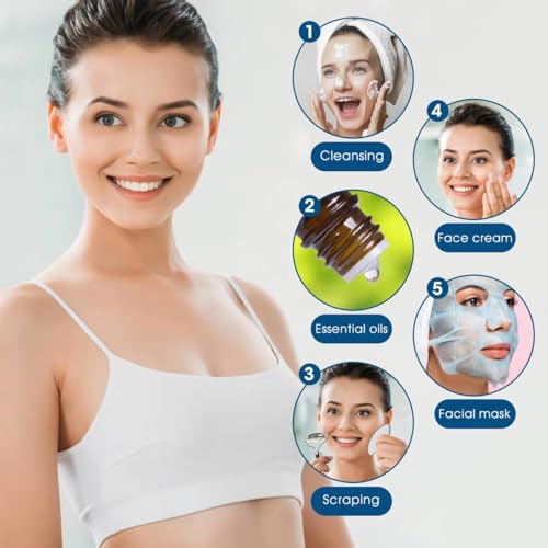Bealihelp Face Roller and Gua Sha, Stainless Steel Facial Roller and Guasha Tool for Face, Skin Care Roller for Wrinkles and Lifting, Improve Puffiness, Metal Face Massager for Eyes, Neck Tighten