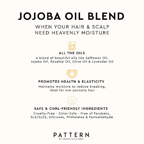 PATTERN Beauty by Tracee Ellis Ross Jojoba Hair Serum, 3.9 Fl Oz, Safflower, Jojoba, Rosehip, Olive & Lavender Oils, Lightweight Moisture Boost for Hair and Scalp