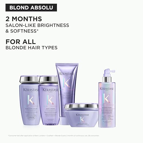 Kerastase Blond Absolu Cicaflash Hydrating Conditioner - Hair Repair For Bleached & Damaged Hair, Strengthens & Nourishes, With Hyaluronic Acid, Protects Against Breakage
