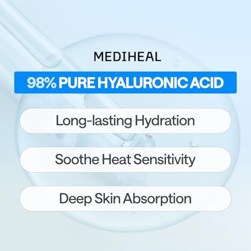 MEDIHEAL Hyaluronic Acid Essential Face Sheet Mask, Deep Hydration (10ea)