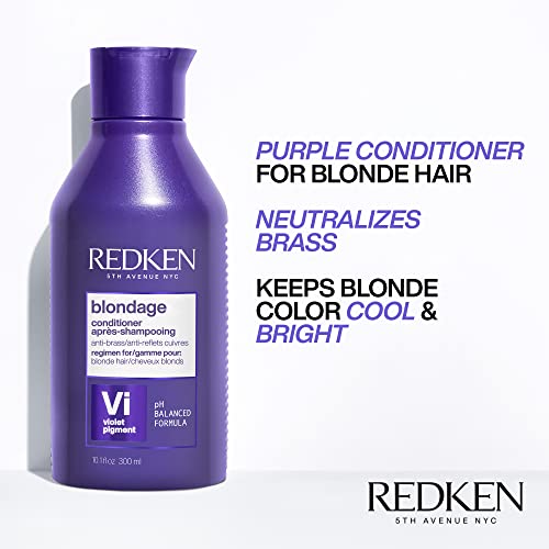 Redken Blondage Purple Conditioner – For Blonde Hair, 10.1 Fl Oz