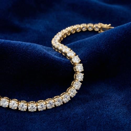 Pompeii 7 Ct T.W. Round Lab Grown Diamond Tennis Bracelet 14K White Gold 7" (G,VS2)