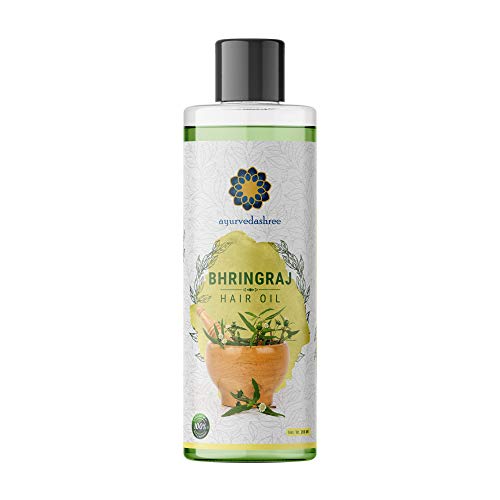 AYURVEDASHREE Hair Oil 6.76 fl oz., with Bhringraj, Amla Extract, Kalonji, Seasme, Avacado, Walnut, Thyme, Jajoba , Grape Seed & Coconut Oil 200 ml