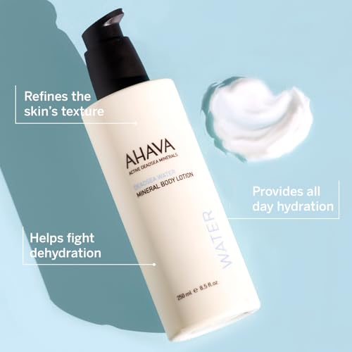 AHAVA Dead Sea Water Mineral Body Lotion - Daily Moisturizing & Hydrating Body Lotion with Osmoter, Exclusive blend of Dead Sea Minerals & Nourishing Botanical Extracts, Original, 8.5 Fl.Oz