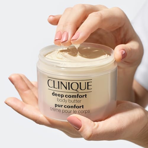 Clinique Deep Comfort Body Butter With Hyaluronic Acid, Shea Butter + Glycerin | Safe for Eczema-Prone Skin, 6.7 Fl Oz