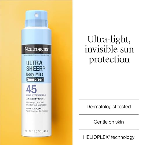 Neutrogena Ultra Sheer Dry Touch Sunscreen Spray, SPF 45, 2 x 5 oz