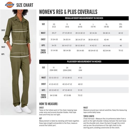 Dickies Women's Long Sleeve Cotton Twill Coverall, Black, Large