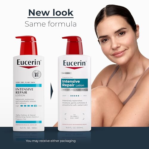 Eucerin Intensive Repair Body Lotion with Urea, AHA and NMF, 16.9 FL OZ