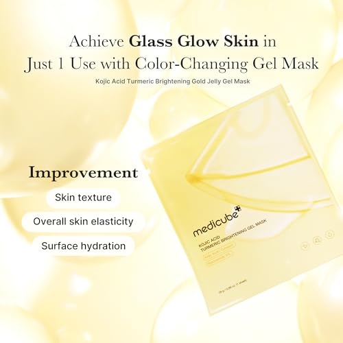medicube Jelly Gel Mask with Brightening Kojic Acid Turmeric, 4EA