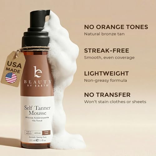 Self Tanner Mousse - USA Made with Natural & Organic Ingredients, Non-Toxic