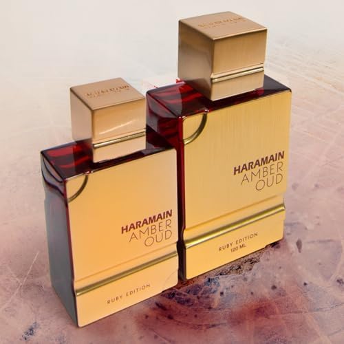 Al Haramain Amber Oud Ruby Edition Eau De Parfum Spray 60ml (2 oz) - Unisex Arabian Perfume for Women & Men, Long-Lasting Amber Fragrance with Rich, Luxurious Scent