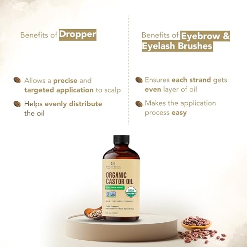 Botanic Hearth Castor Oil & Hair Treatment Oils 100% Pure & Natural - 2 Fl oz