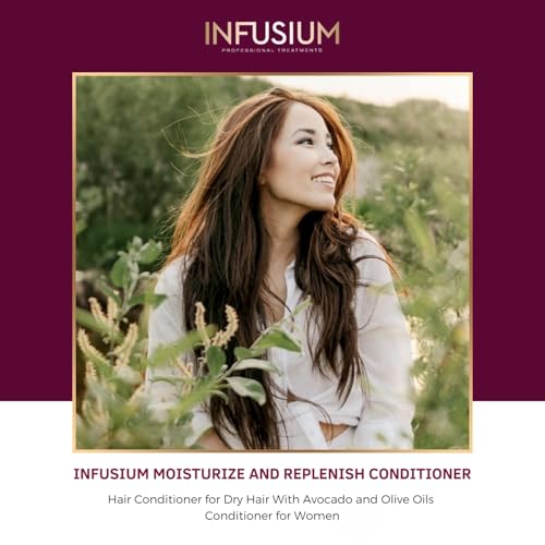 Infusium Repair and Replenish Nourishing Conditioner - Hair Conditioner with Keratin, Argan Oil, and Ceramides - Suitable for All Hair Types - 13.5 oz