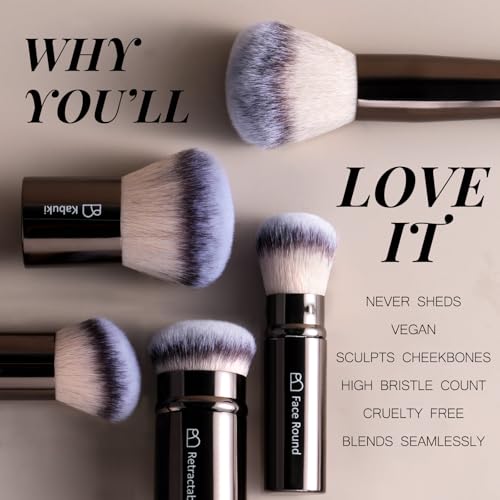 Professional Makeup Brush Set BS-MALL with Travel Case, 20PCS Synthetic Makeup Brushes for Foundation, Conce aler, Blush, Powder & Eyeshadow, Labeled Face Eye Brushes for Beginners, Makeup Artists