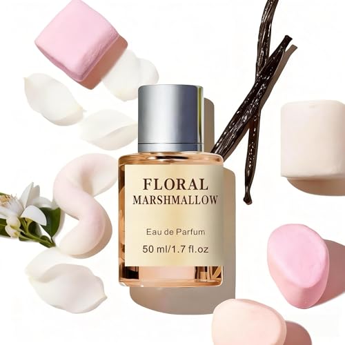 Floral Marshmallow Eau de Parfum for Women, Long-Lasting Gourmand，1.7 Oz