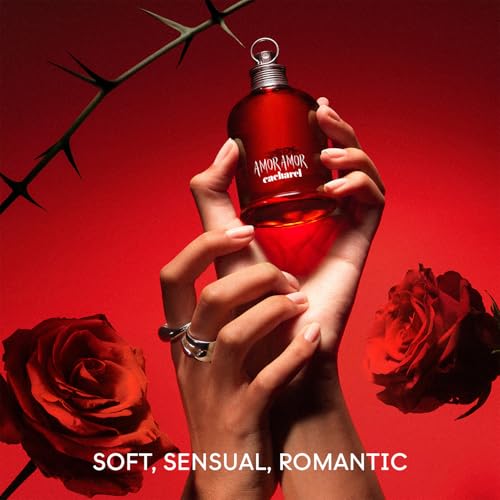 Cacharel Amor Amor Eau de Toilette for Women - Fruity Perfume Scent with Notes of Vanilla, Musks Accord, Blackcurrant & Lily Accords, Romantic and Passionate Long Lasting Fragrance, 1.0 Fl. Oz.