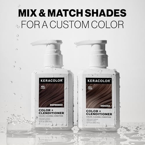 Keracolor Color + Clenditioner, Semi-Permanent Color, Espresso, 12 Fl Oz