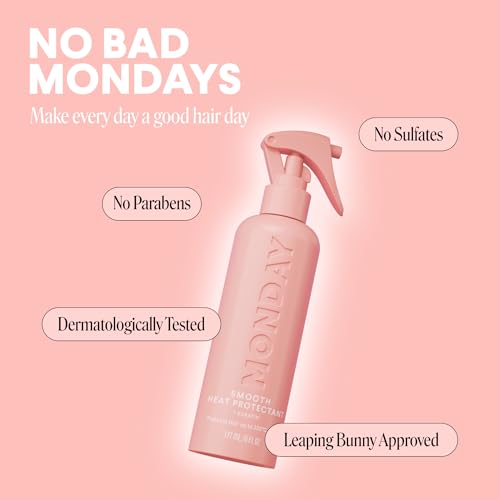 MONDAY HAIRCARE SMOOTH Heat Protectant with Keratin – 6 oz for a Smooth, Polished Finish(Pack of 2)