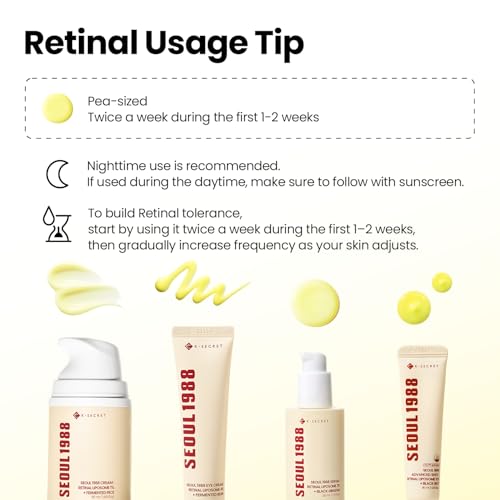 K-SECRET SEOUL 1988 Retinal Eye Cream | Retinal Liposome 4% for Dark Circles & Crow's Feet Care | Niacinamide, Bakuchiol, and Fermented Bean | Korean Skincare, 30ml / 1.01 fl oz