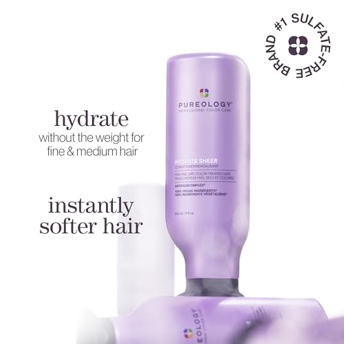 Pureology Hydrate Sheer Conditioner – For Dry, Fine Hair, 33.8 fl oz