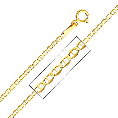 The World Jewelry Center 14k REAL Yellow Gold Double Boxing Glove Pendant with 1.5mm Flat Mariner Chain Necklace - 16"