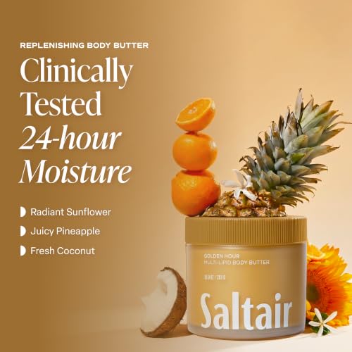 Saltair Multi-Lipid Body Butter | Golden Hour Ceramide Cream | 10 oz