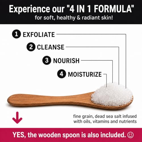 pureSCRUBS Premium Coconut Body Scrub Set, Exfoliating Dead Sea Salt Scrub