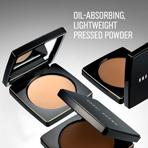 Bobbi Brown Sheer Finish Pressed Powder | Oil-Absorbing, Mattifying Setting Powder for All-Day Shine Control | Includes Puff, 0.32 Ounce, Sunny Beige