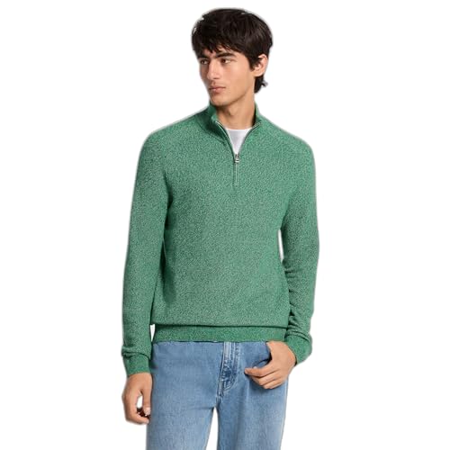Michael Kors Men's Mouline Quarter Zip Sweater, Jewel Green, L