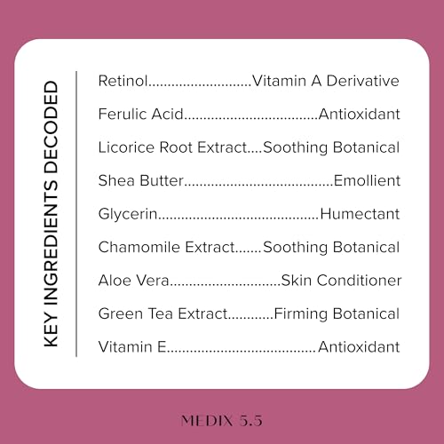Medix 5.5 Retinol Body Lotion Firming Moisturizer | Crepey Skincare Treatment | Retinol Body Cream | Anti Aging Firming Cream For Women Targets Look Of Crepe Skin, Wrinkles, & Sagging Skin, 15 Fl Oz